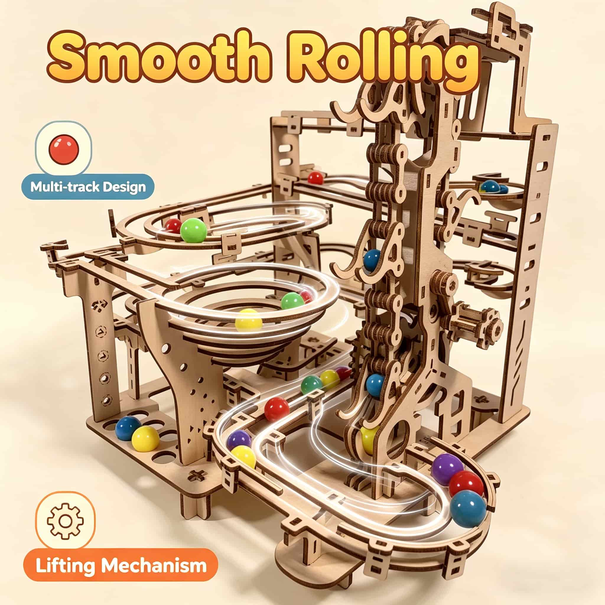 Mechanical Marble Run 3D Woode - Running Gear Gifts recension och pris
