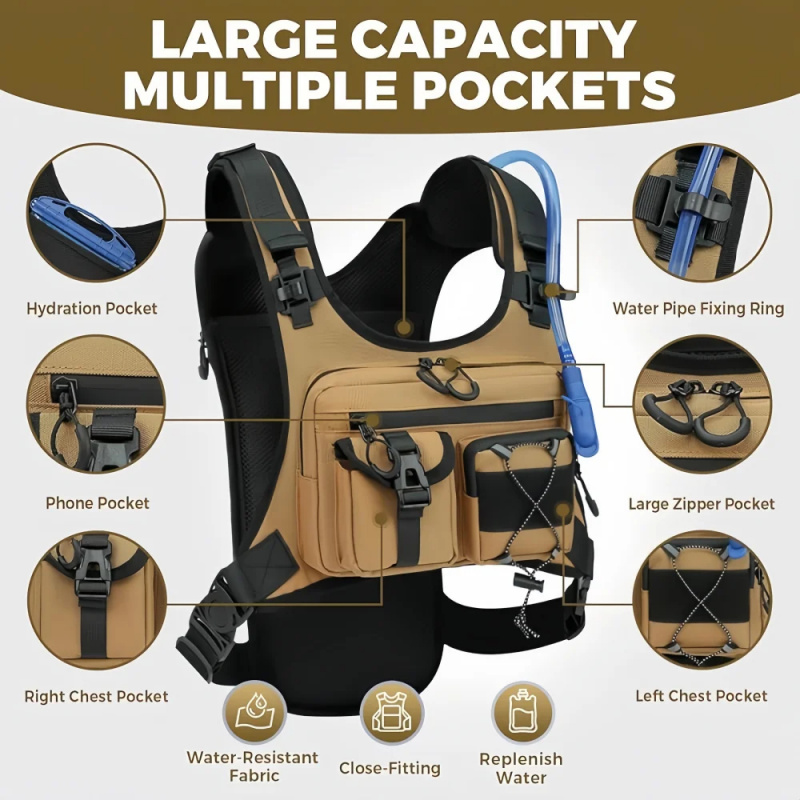 Tactical Vest Multi-functional - Running Gear Bag For Men recension och pris