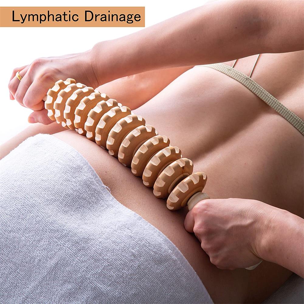 Curved Wood Massage Roller Sti - Muscle Roller Stick recension och pris