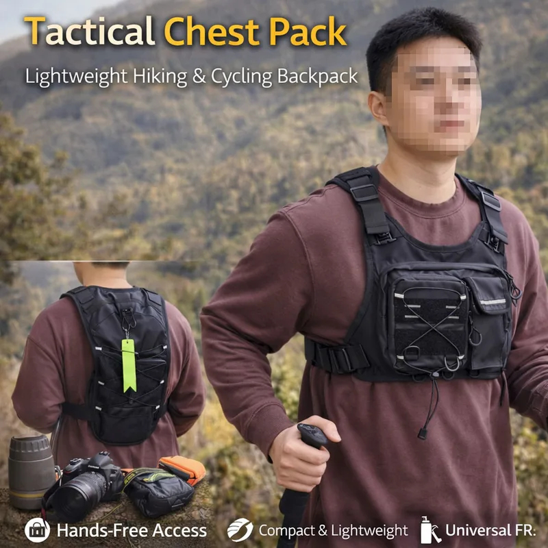 2026 New Tactical Vest Chest B - Running Gear Bag For Men recension och pris