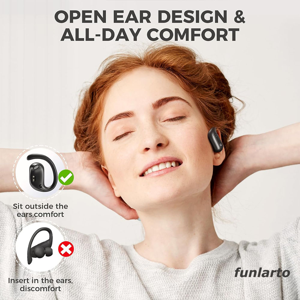Open-Ear Wireless Running Head - Earphone Sport Hook recension och pris