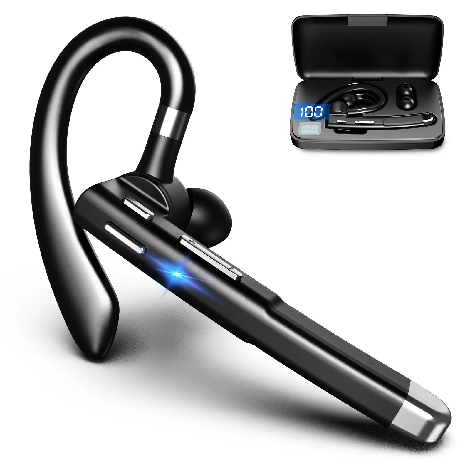 Bluetooth Headset Noise Cancel - Earphone Sport Hook recension och pris
