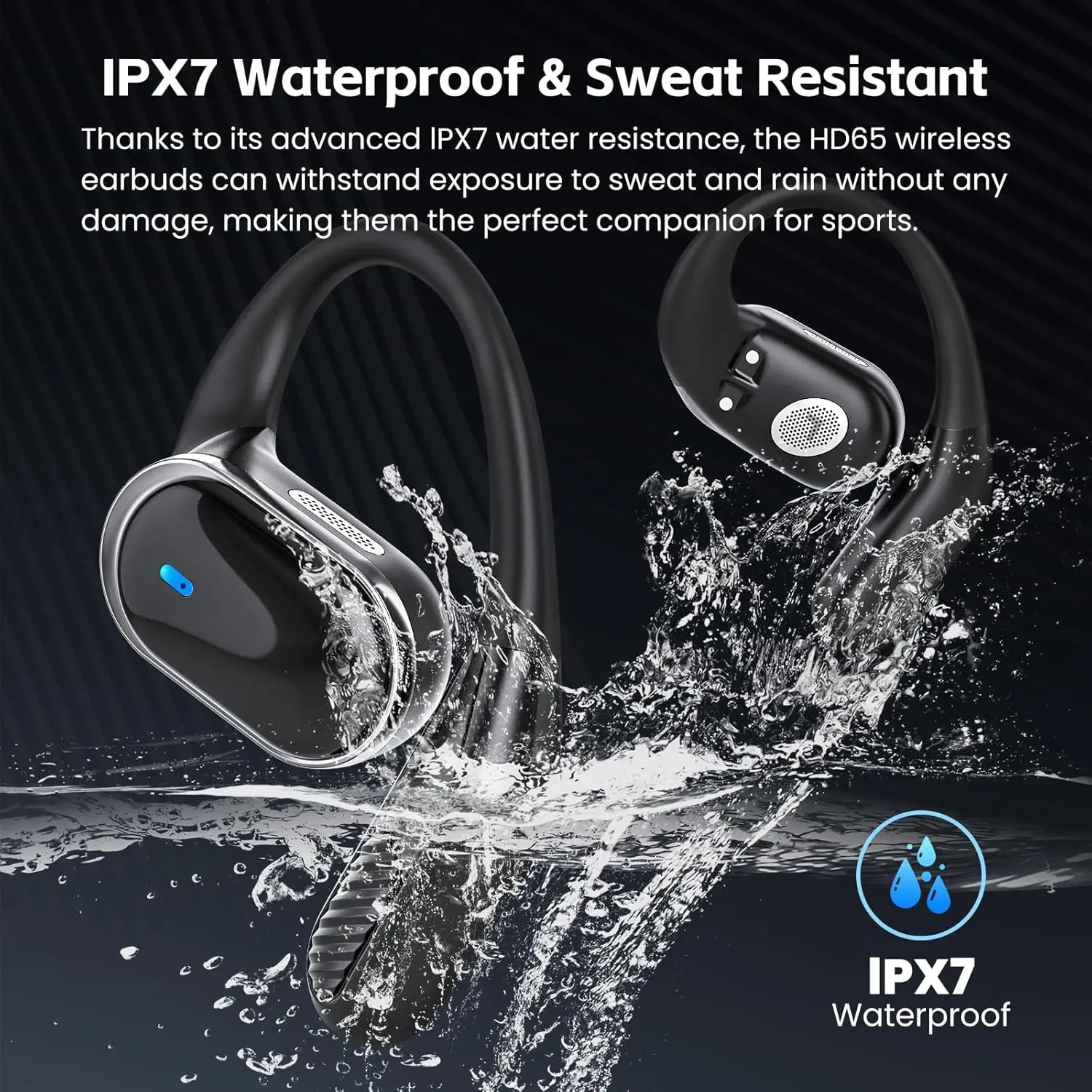 Bluetooth Earphones Wireless H - Earphone Sport Hook recension och pris