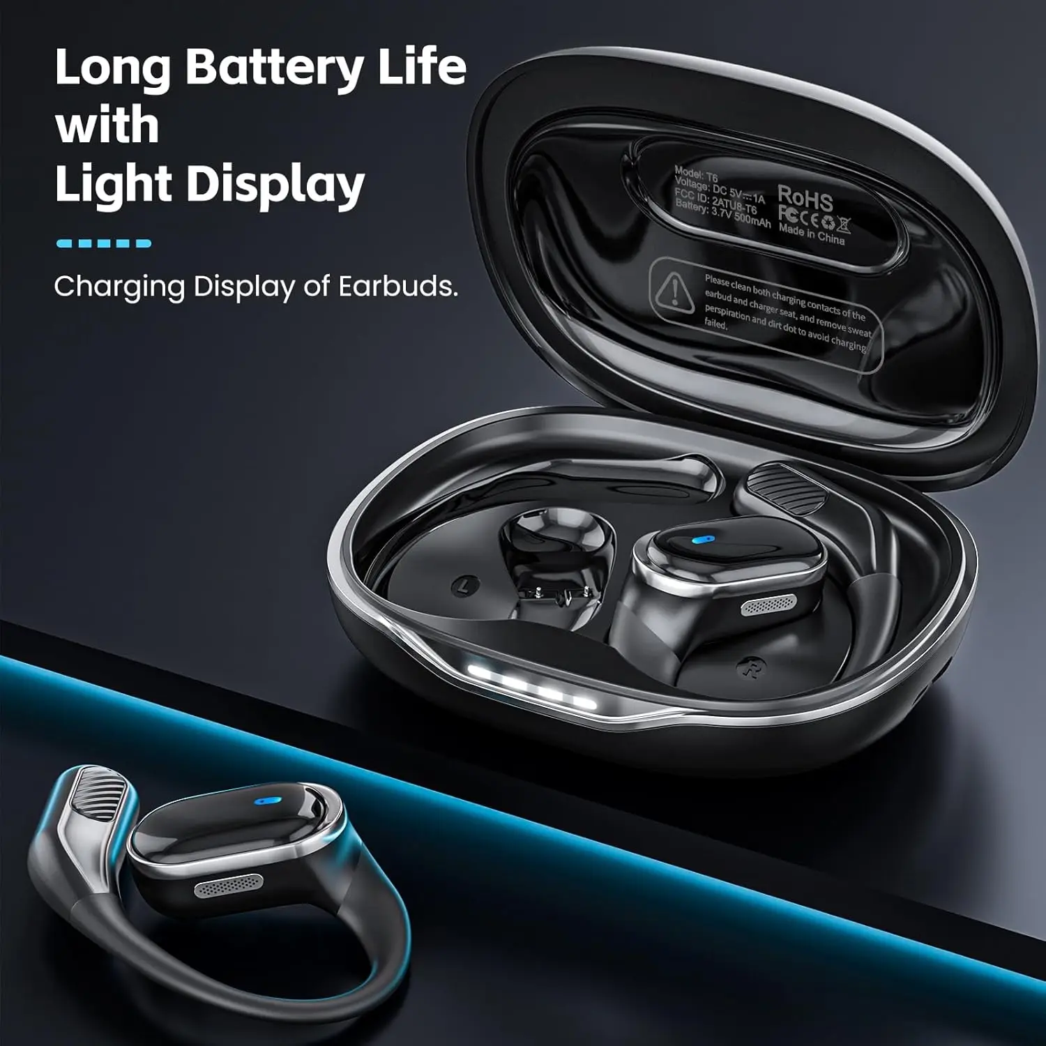 Bluetooth Earphones Wireless H - Earphone Sport Hook recension och pris